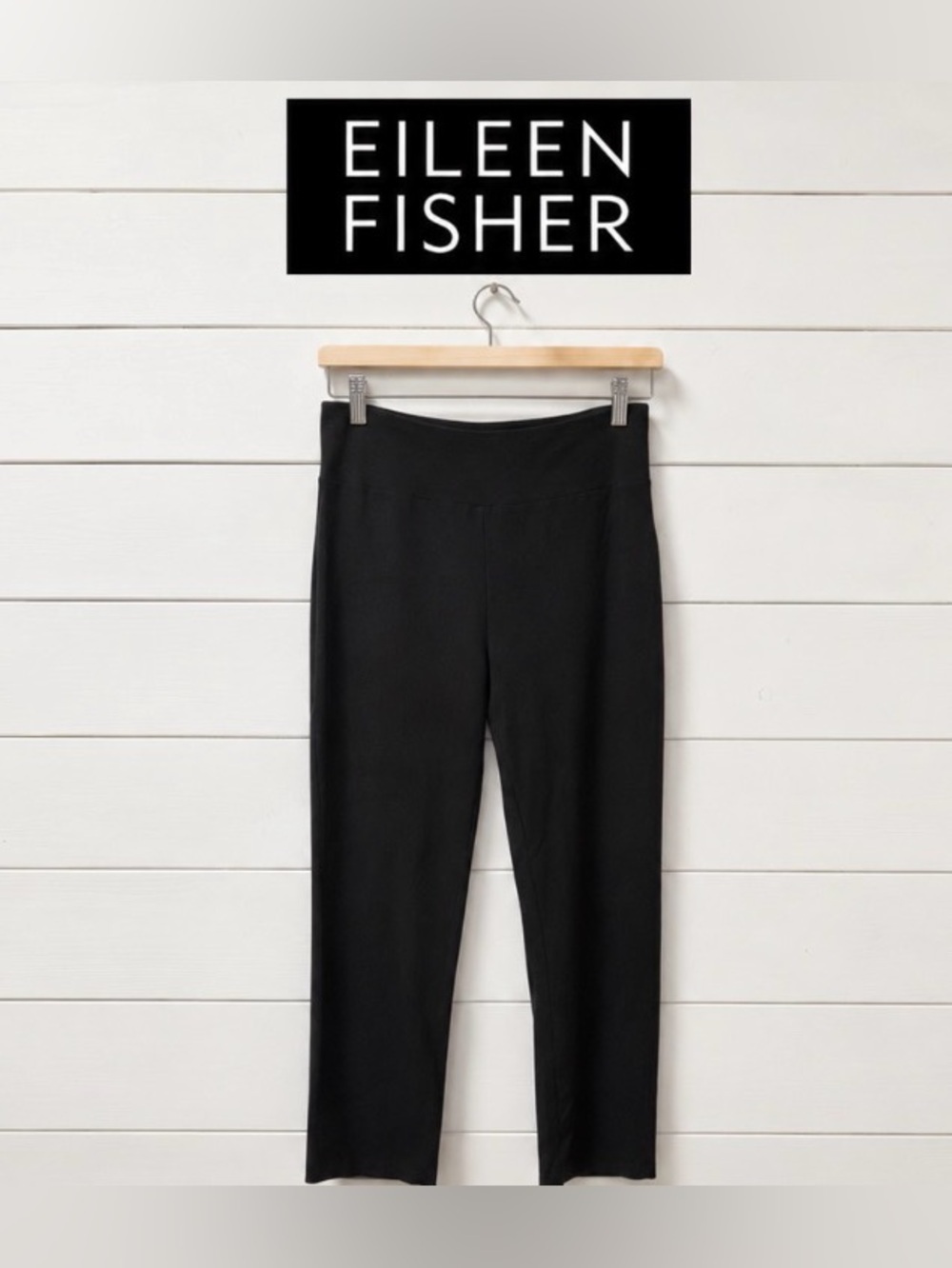 Eileen Fisher Stretch Knit Pants โ Black โ Size Small Petite